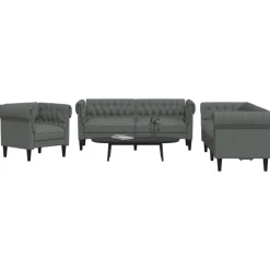 3-delige Loungeset stof>vidaXL Sale