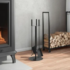 4-delige openhaardgereedschapset 22x59 cm staal><noscript><img width=