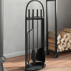 Houtkachel- & Haardaccessoires*vidaXL 5-delige openhaardgereedschapset 23x15x66 cm staal