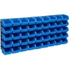 48-delige Opslagbakkenset met wandpanelen blauw en zwart>vidaXL New