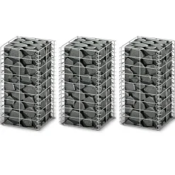 3-delige Schanskorfset 25x25x50 cm gegalvaniseerd draad>vidaXL Discount