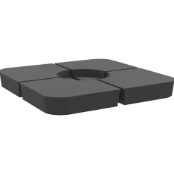 Tuin & Gazon*vidaXL 4-delige Set parasolvoeten voor kruisvoet parasol 100 kg PP Antraciet