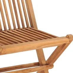 Tuinmeubelen*vidaXL 3-delige Tuinset inklapbaar met kussen massief teakhout Cr&egrave;me