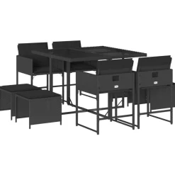 9-delige Tuinset poly rattan>vidaXL Clearance