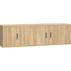 2-delige Tv-meubelset bewerkt hout kleurig>vidaXL Best