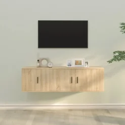 2-delige Tv-meubelset bewerkt hout kleurig>vidaXL Best