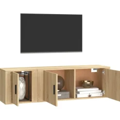 2-delige Tv-meubelset bewerkt hout kleurig><noscript><img width=