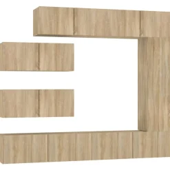 Tv-Meubels*vidaXL 7-delige Tv-meubelset bewerkt hout sonoma eikenkleurig