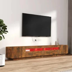 3-delige Tv-meubelset met LED bewerkt hout kleurig><noscript><img width=