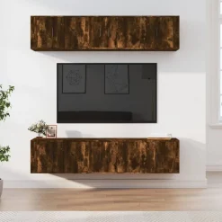 6-delige Tv-meubelset bewerkt hout kleurig>vidaXL Hot