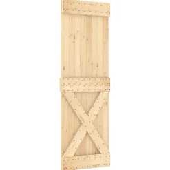 Bouwmaterialen*vidaXL Deur NARVIK 70 x 210 cm Massief Grenenhout Naturel