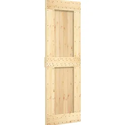 Bouwmaterialen*vidaXL Deur NARVIK 70 x 210 cm Massief Grenenhout Naturel