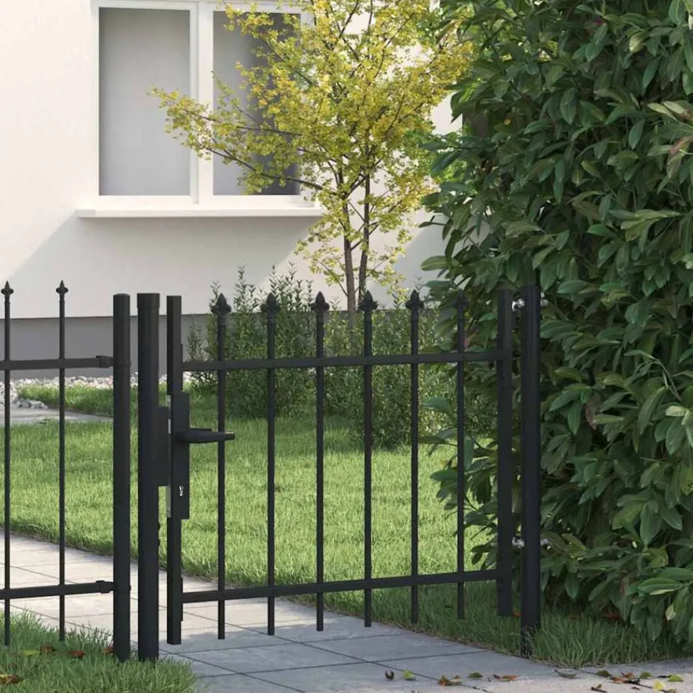 Tuinafscheidingen*vidaXL Deurhek Boxtel met speerpunt bovenaan 100x75 cm
