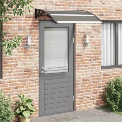 Tuin & Gazon*vidaXL Deurluifel 120x100 cm PC zwart Bruin en zwart