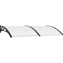 Tuin & Gazon*vidaXL Deurluifel 200x75 cm PC Zwart en transparant
