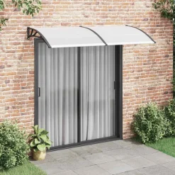 Tuin & Gazon*vidaXL Deurluifel 200x100 cm PC zwart Zwart en transparant