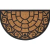 Woon- & Tuinaccessoires*vidaXL Deurmat halfrond 45x75 cm rubber en kokosvezel