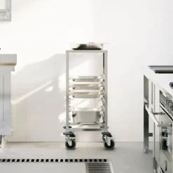 Dienbladenwagen met 6 GN-bakken 39x55x87 cm roestvrij staal><noscript><img width=