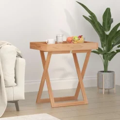 Tafels*vidaXL Dienbladtafel inklapbaar 52x36x56,5 cm walnotenhout