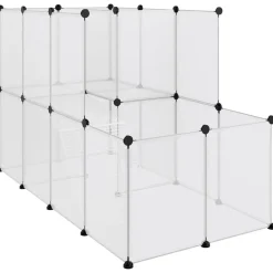 Dierenhok klein 142x74x93 cm polypropeen en staal transparant>vidaXL Hot