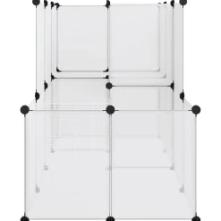 Dierenhok klein 142x74x93 cm polypropeen en staal transparant><noscript><img width=
