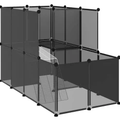 Dierenhok klein 142x74x93 cm polypropeen en staal>vidaXL New