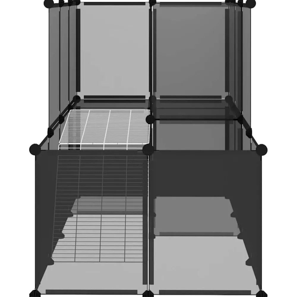 Dierenhok klein 142x74x93 cm polypropeen en staal>vidaXL New
