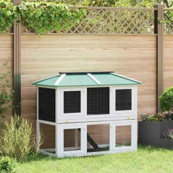 Dierenhok twee verdiepingen hout>vidaXL Best