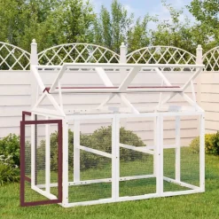Huisdierbenodigdheden*vidaXL Dierenren 141x94x104 cm massief grenenhout kleurig Mokka