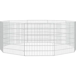 Huisdierbenodigdheden*vidaXL Dierenverblijf 10 panelen 54x60 cm gegalvaniseerd ijzer