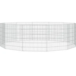 Dierenverblijf 12 panelen 54x60 cm gegalvaniseerd ijzer>vidaXL Clearance