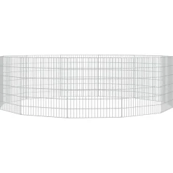 Dierenverblijf 12 panelen 54x60 cm gegalvaniseerd ijzer><noscript><img width=