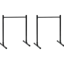 Dip station 2 pcs Zwart 55 x 90 x 104.5 cm Gepoedercoat staal>vidaXL