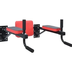 Dip station Zwart en Rood 72,5 x 70 x 31 cm Gepoedercoat staal>vidaXL New