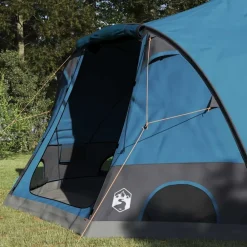 Buitensport*vidaXL Dome Tent 4-Person met dak met opslag 505 x 450 x 248 cm Blauw