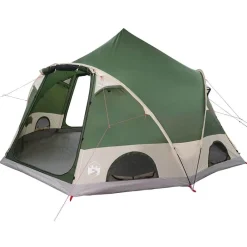 Buitensport*vidaXL Dome Tent 4-Person met dak met opslag 505 x 450 x 248 cm Groen