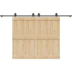 Bouwmaterialen*vidaXL Doos met onderdelen voor schuifdeur 366 cm staal zwart