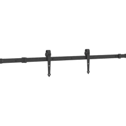 Bouwmaterialen*vidaXL Doos met onderdelen voor schuifdeur 152,5 cm staal zwart