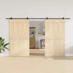 Doos met onderdelen voor schuifdeur 366 cm staal zwart><noscript><img width=