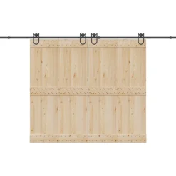 Doos met onderdelen voor schuifdeur 366 cm staal zwart>vidaXL Discount