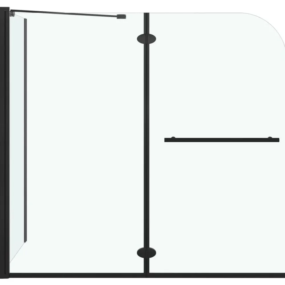 Douche klapwand 120x68x130 cm ESG zwart>vidaXL