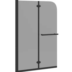 Sanitair & Loodgietersbenodigdheden*vidaXL Douche Omhulsel Zwart 120 x 140 cm ESG-glas en aluminium