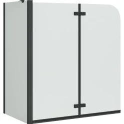 Sanitair & Loodgietersbenodigdheden*vidaXL Douche Omhulsel 120 x 68 x 130 cm ESG-glas en aluminium Zwart