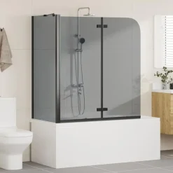 Sanitair & Loodgietersbenodigdheden*vidaXL Douche Omhulsel 120 x 68 x 130 cm ESG-glas en aluminium Zwart