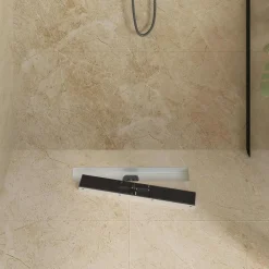 Sanitair & Loodgietersbenodigdheden*vidaXL Doucheafvoer Glasdeksel met 360° Sifon Zwart 50 cm