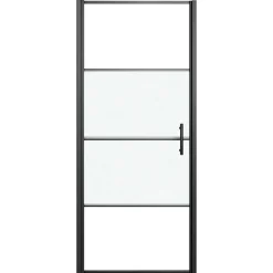 Douchedeur halfmat 81x195 cm gehard glas zwart><noscript><img width=