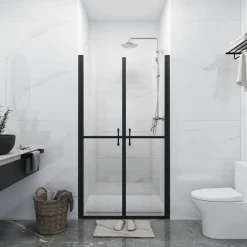 Sanitair & Loodgietersbenodigdheden*vidaXL Douchedeur (68-71)x190 cm ESG transparant Zwart
