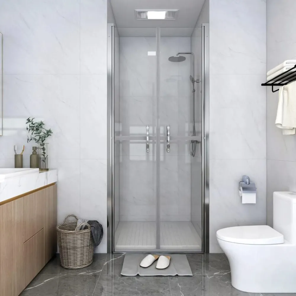 Sanitair & Loodgietersbenodigdheden*vidaXL Douchedeur 71x190 cm ESG transparant Zilver
