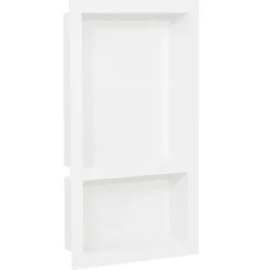 Sanitair & Loodgietersbenodigdheden*vidaXL Douchenis met 2 vakken 41x69x9 cm hoogglans wit