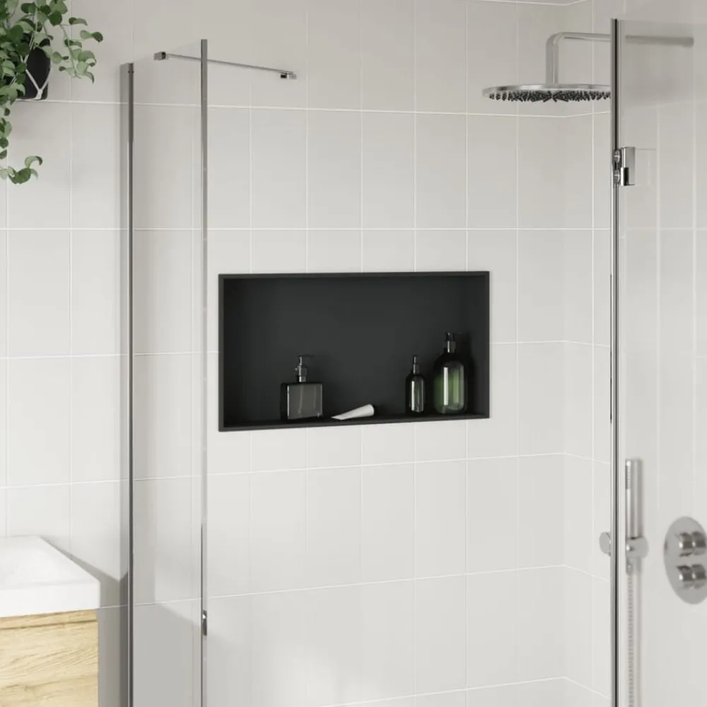 Douchenis 62x32x9 cm roestvrijstaal matzwart>vidaXL Discount